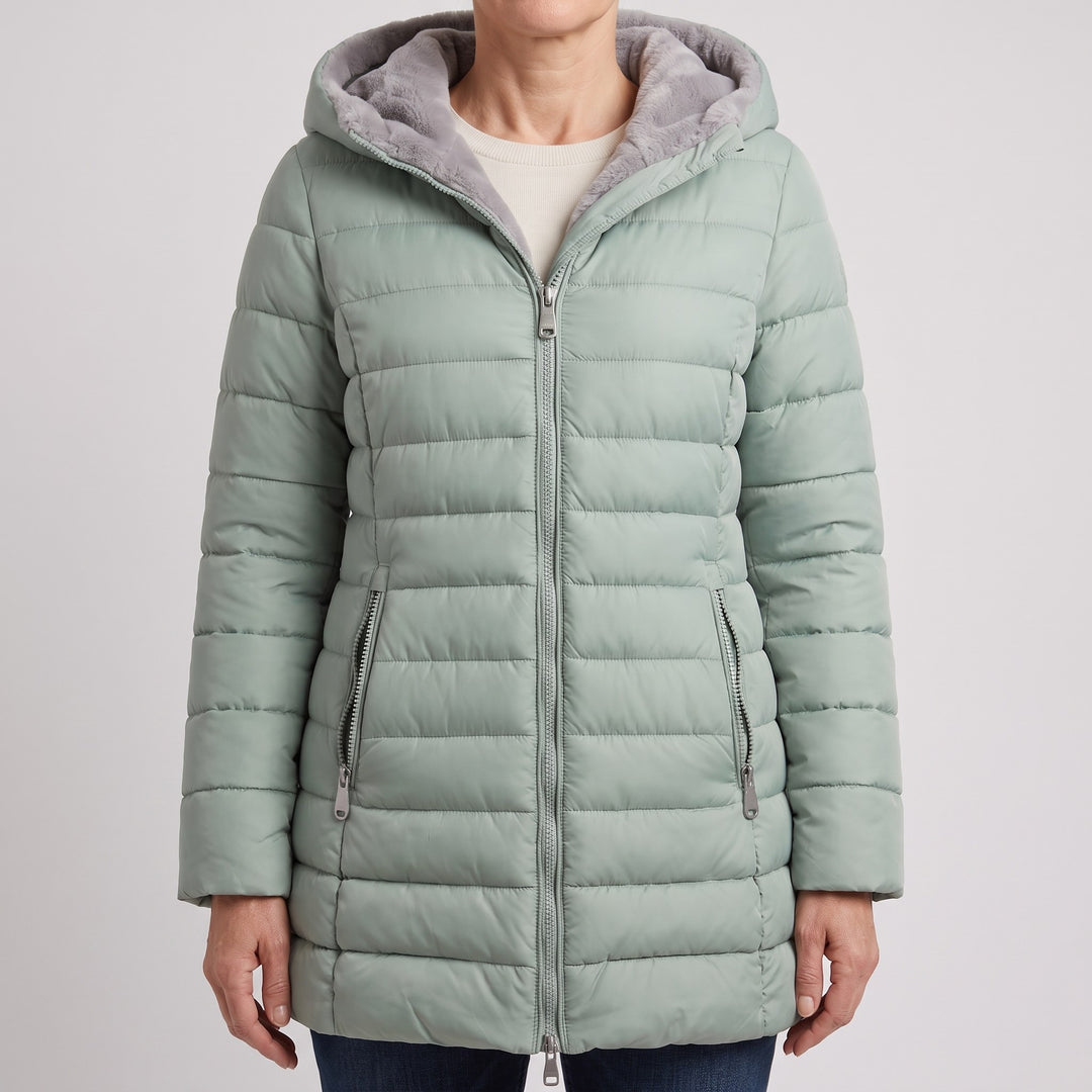 Åshild — Vattert Vinterjakke Dame med Hette Fôret med Fleece, Motegalleriet Oslo — bilde 1