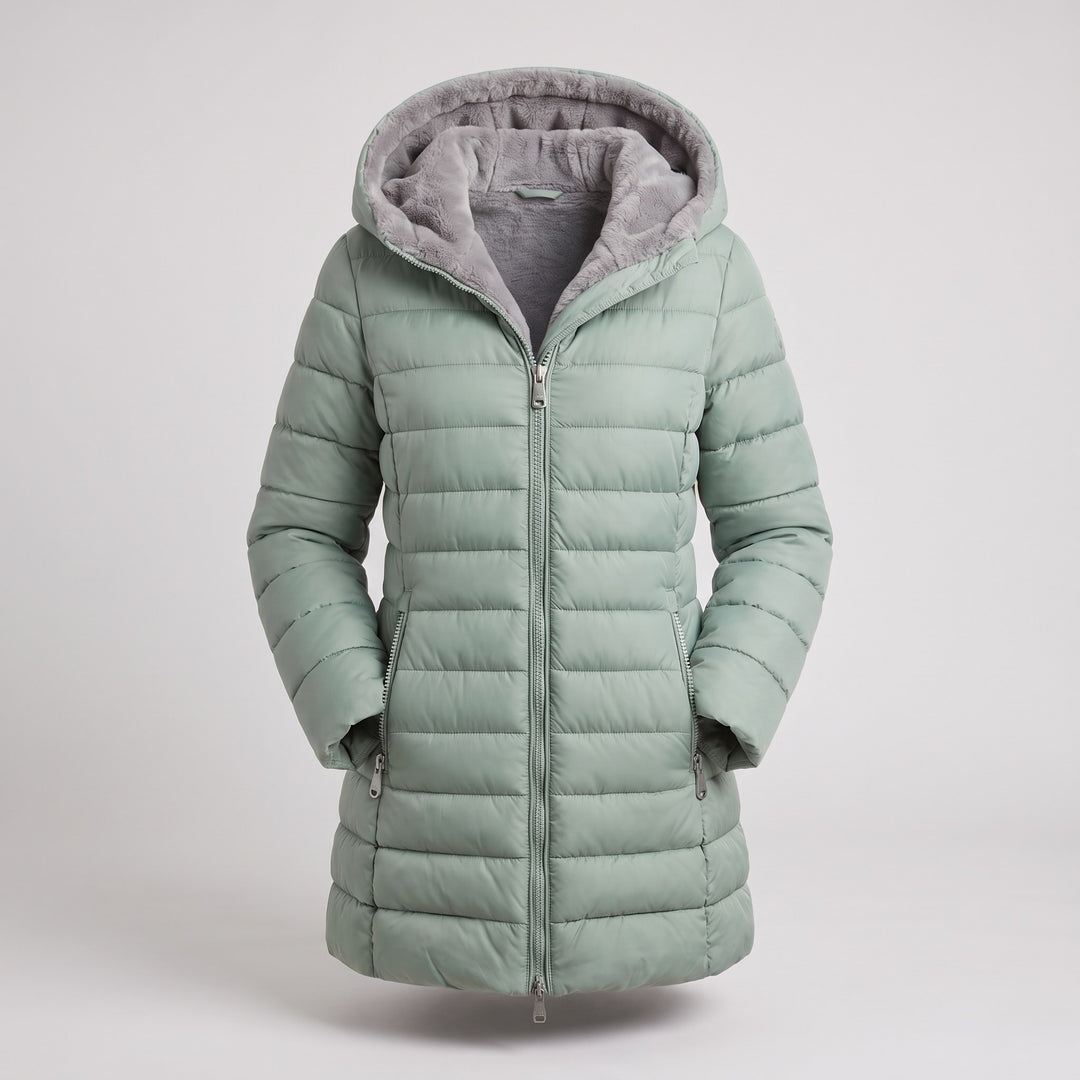 Åshild — Vattert Vinterjakke Dame med Hette Fôret med Fleece, Motegalleriet Oslo — bilde 4