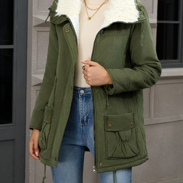 Brit — Varm Parka Dame med Fuskepels i Kragen og Snøring i Livet, Motegalleriet Oslo — bilde 5