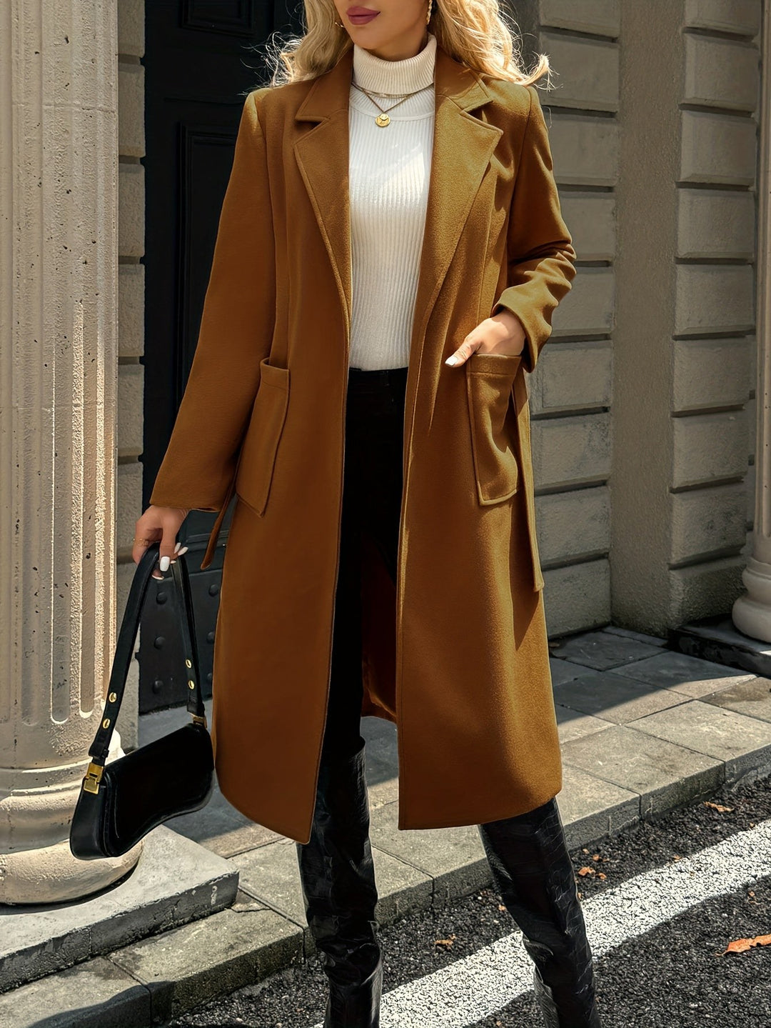 Emilie — Lang Kåpe Dame med Belte og Lommer, Motegalleriet Oslo — bilde 13