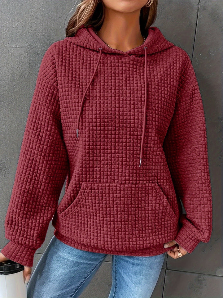 Frida — Myk Hettegenser Dame i Vaffelstrikk med Lomme Foran, Motegalleriet Oslo — bilde 2