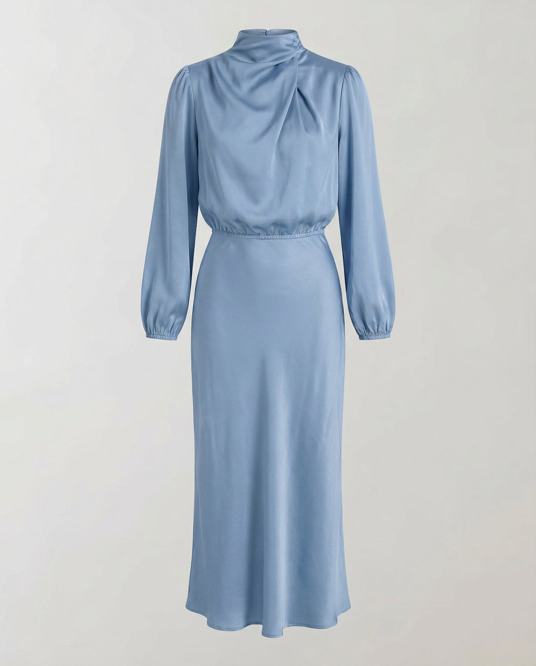 Henriette — Sateng Kjole Dame med Høy Hals og Lange Puffermer, Motegalleriet Oslo — bilde 6