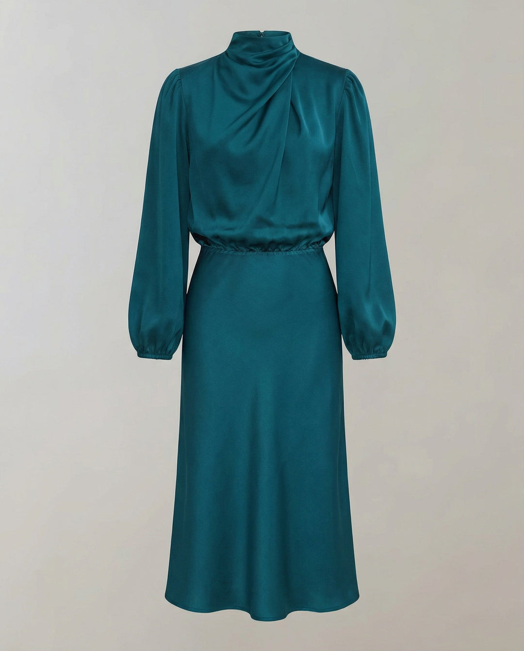 Henriette — Sateng Kjole Dame med Høy Hals og Lange Puffermer, Motegalleriet Oslo — bilde 10