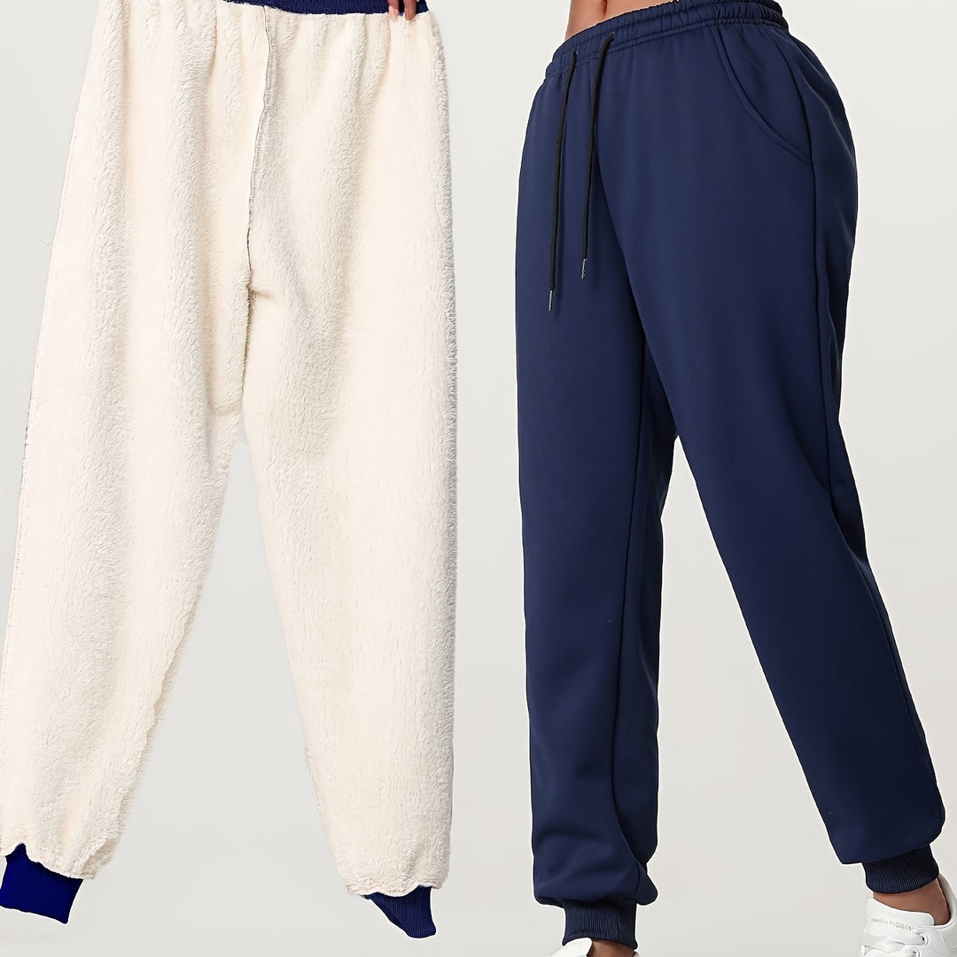 Janne — Varme Joggebukser Dame Fôret med Fleece og Strikk i Livet, Motegalleriet Oslo — bilde 6