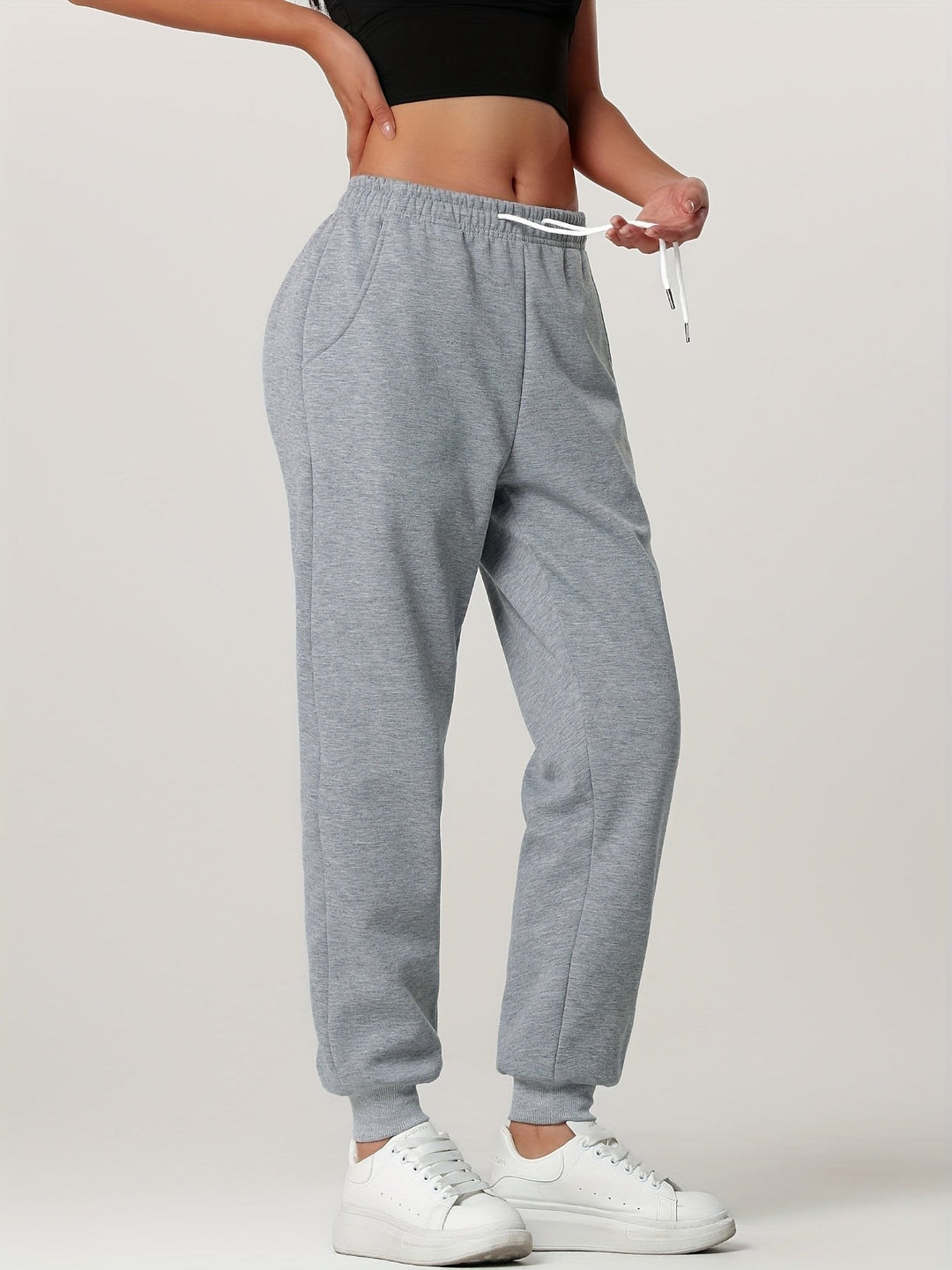Janne — Varme Joggebukser Dame Fôret med Fleece og Strikk i Livet, Motegalleriet Oslo — bilde 17