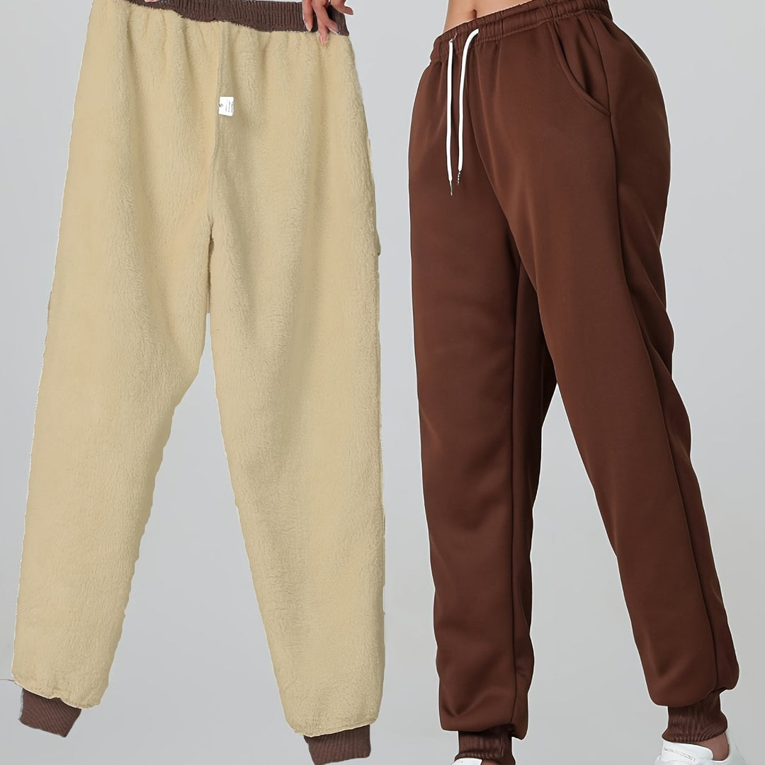 Janne — Varme Joggebukser Dame Fôret med Fleece og Strikk i Livet, Motegalleriet Oslo — bilde 19