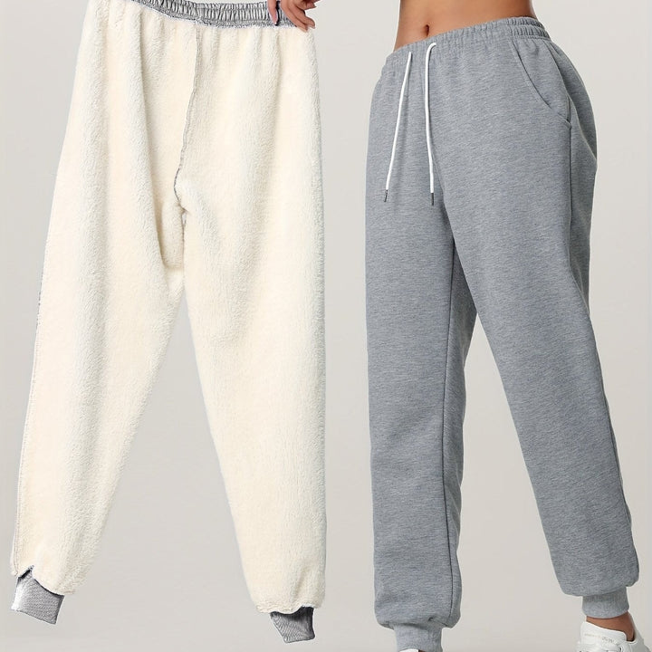 Janne — Varme Joggebukser Dame Fôret med Fleece og Strikk i Livet, Motegalleriet Oslo — bilde 20