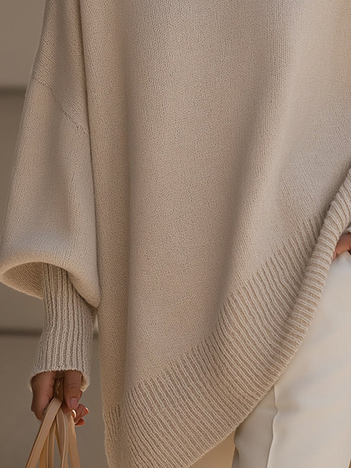 Jennifer — Myk Oversized Strikkegenser Dame med Rund Hals og Lange Ermer, Motegalleriet Oslo — bilde 3