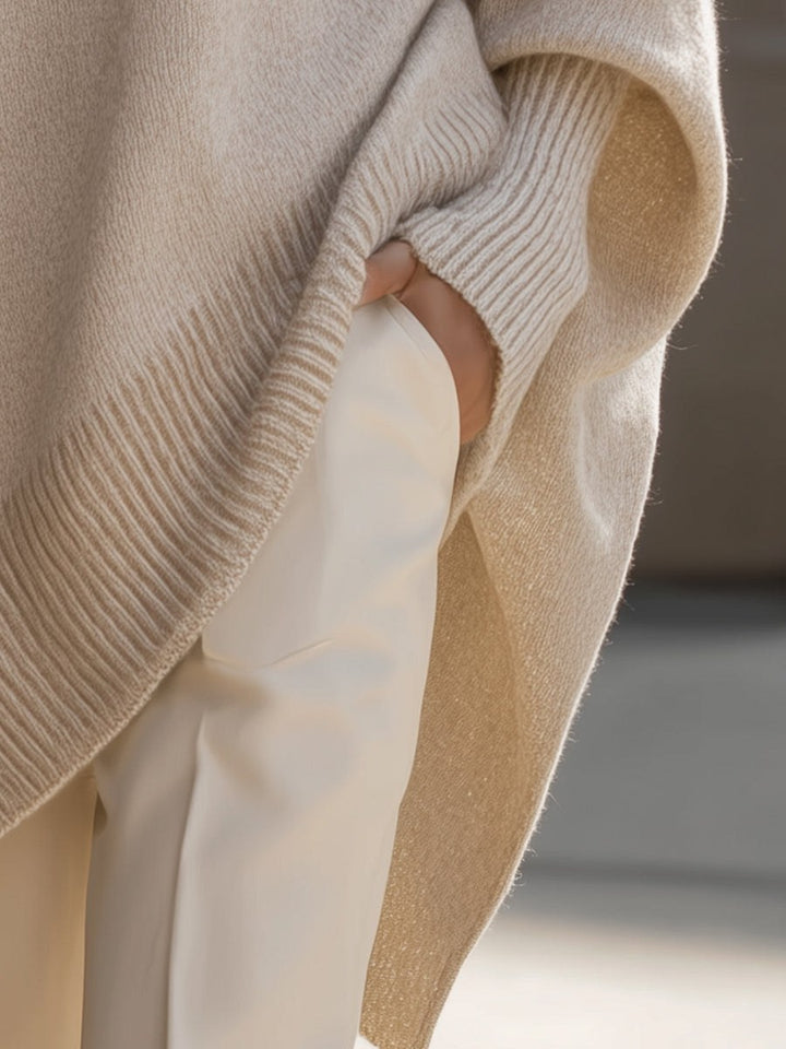 Jennifer — Myk Oversized Strikkegenser Dame med Rund Hals og Lange Ermer, Motegalleriet Oslo — bilde 5