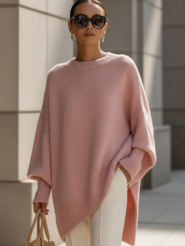 Jennifer — Myk Oversized Strikkegenser Dame med Rund Hals og Lange Ermer, Motegalleriet Oslo — bilde 6
