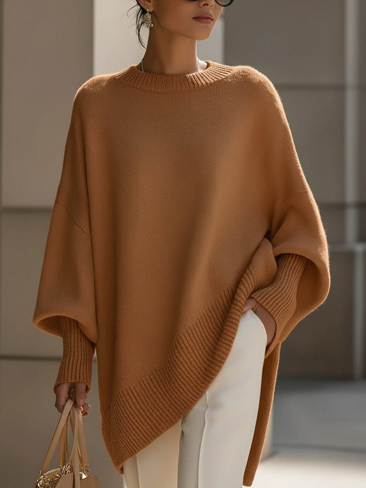 Jennifer — Myk Oversized Strikkegenser Dame med Rund Hals og Lange Ermer, Motegalleriet Oslo — bilde 8