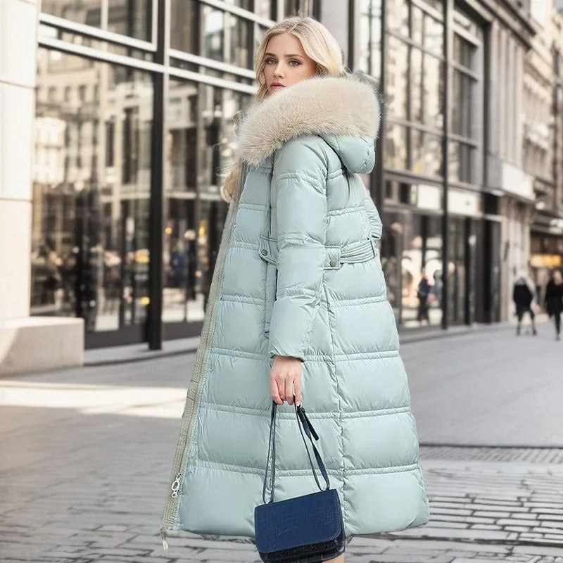 Lucia — Varm Lang Vinterjakke Dame med Fuskepels og Belte, Motegalleriet Oslo — bilde 10