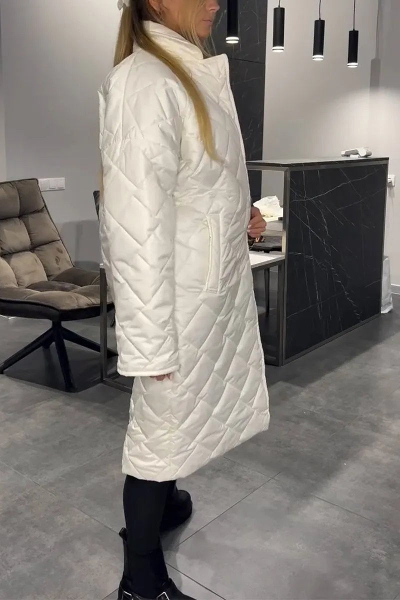 Mathilde — Quiltet Midi Vinterfrakk Dame med Lommer, Motegalleriet Oslo — bilde 4