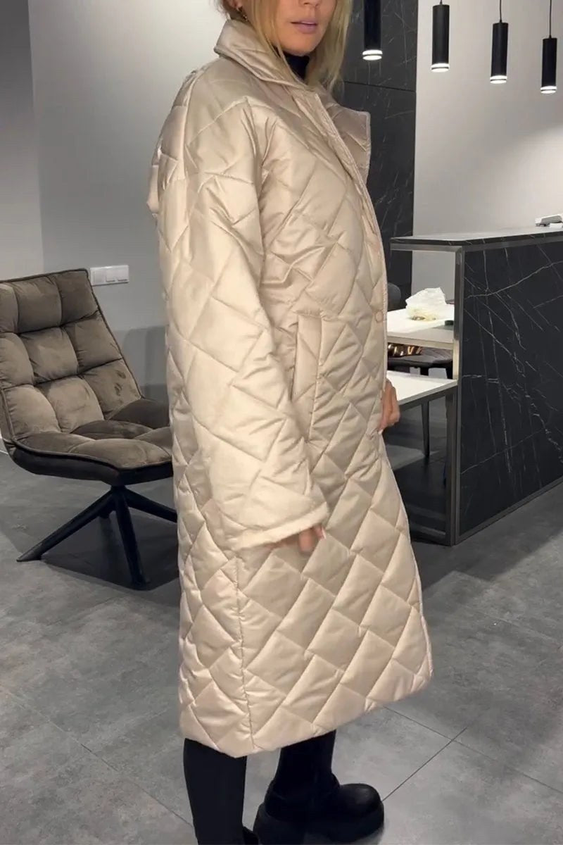 Mathilde — Quiltet Midi Vinterfrakk Dame med Lommer, Motegalleriet Oslo — bilde 6
