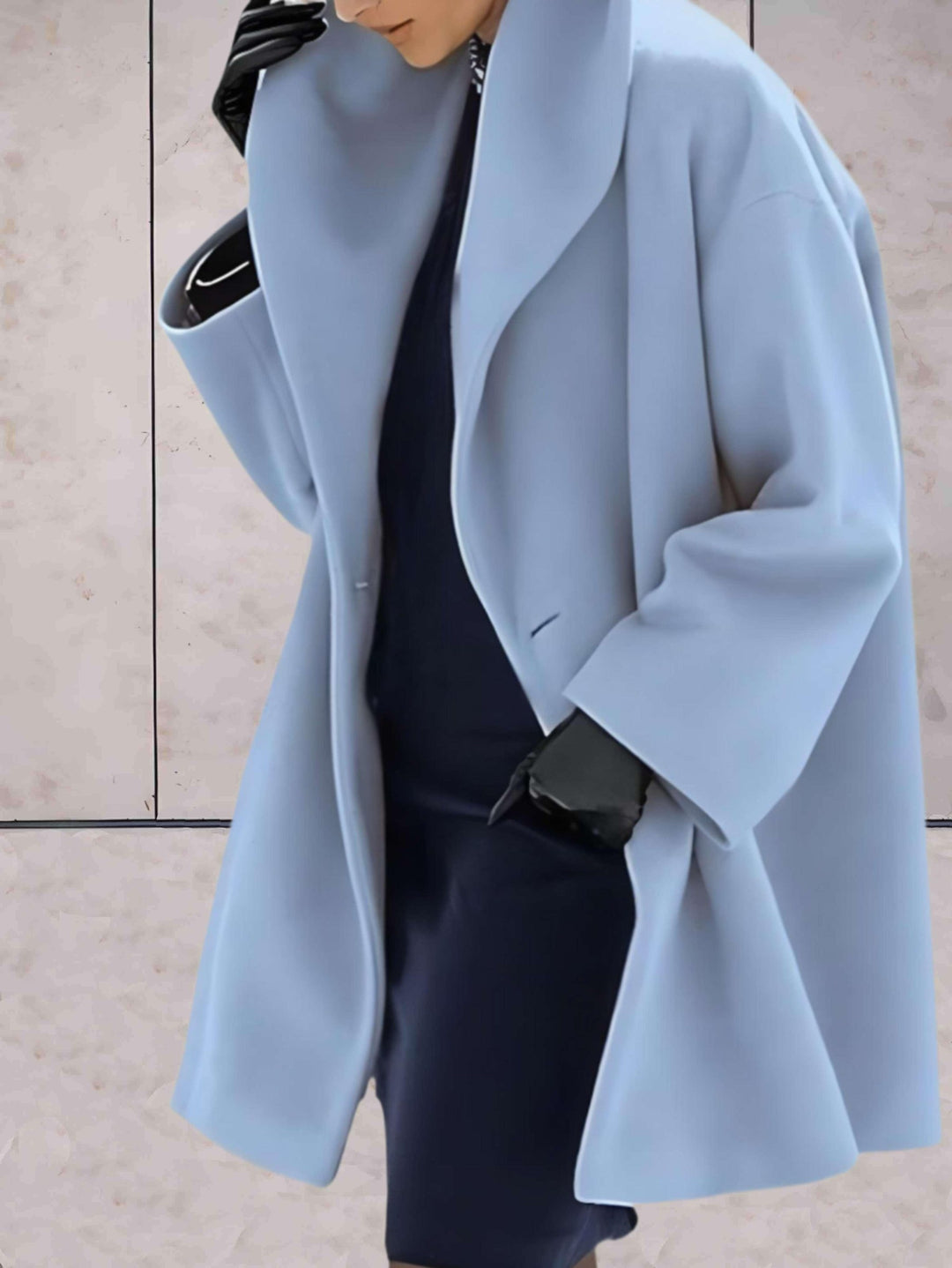 Nikoline — Oversized Vinterfrakk Dame med Bred Krage og Knapper Foran, Motegalleriet Oslo — bilde 2