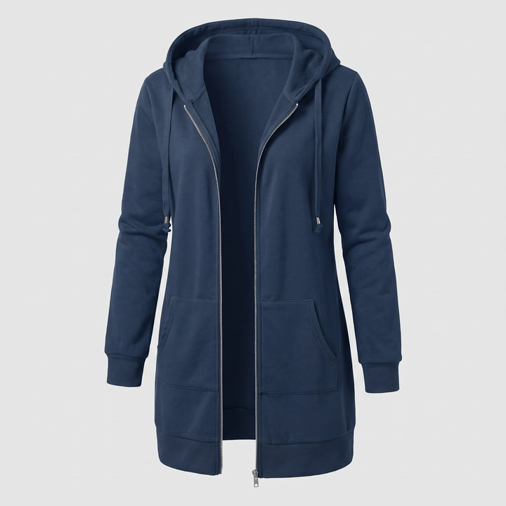 Pia — Lang Jakke Dame med Hette, Glidelås og Fôr i Fleece, Motegalleriet Oslo — bilde 10