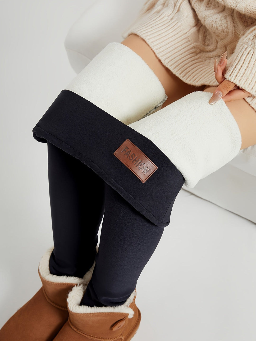 Selma — Varme Fôrede Leggings Dame med Høyt Liv, Motegalleriet Oslo — bilde 3