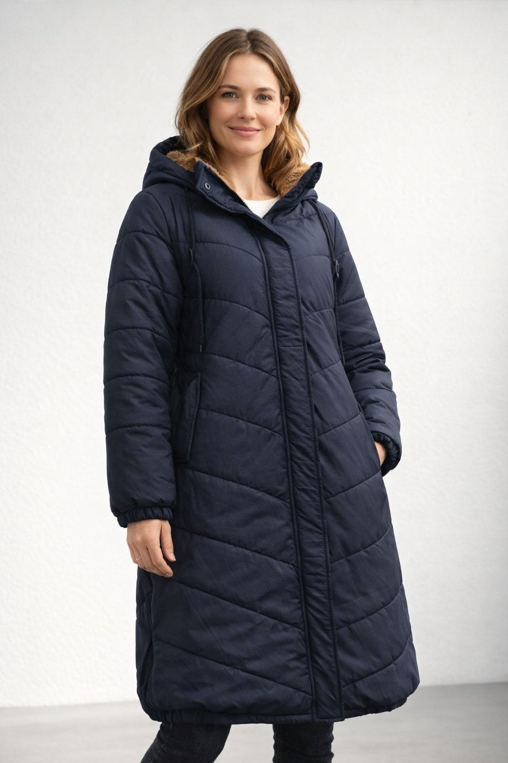 Sunniva — Varm Lang Vinterfrakk Dame Fôret med Fleece, Motegalleriet Oslo — bilde 1