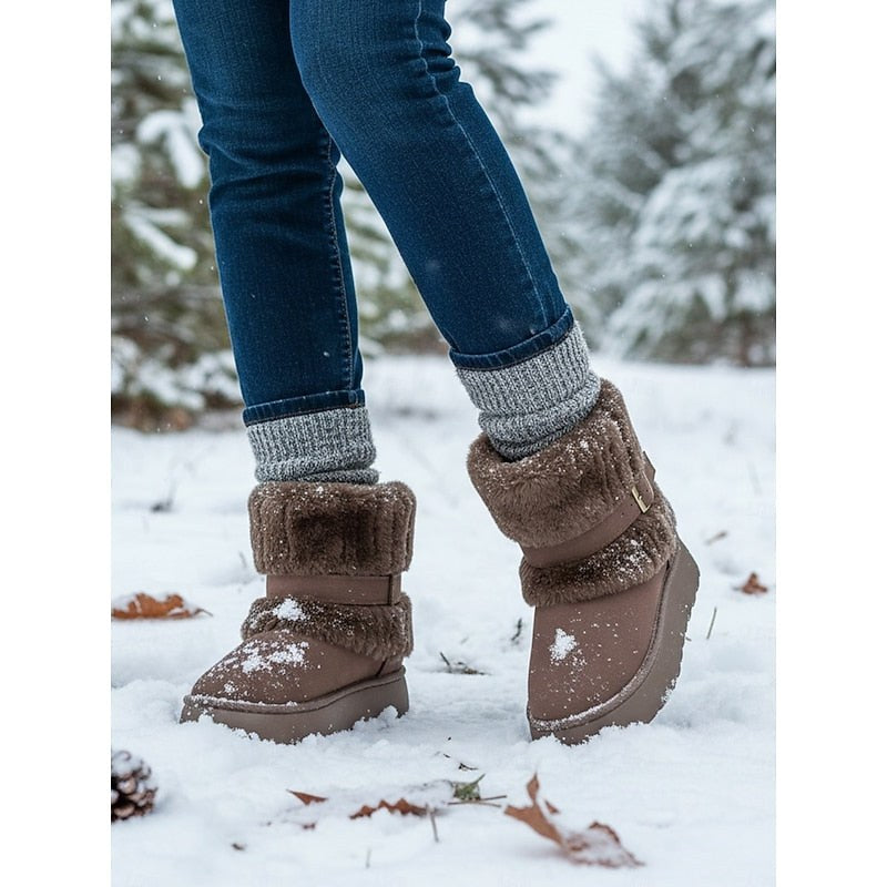 Tiril — Varme Vintersko Dame med Fuskepels og Flat Såle, Motegalleriet Oslo — bilde 6