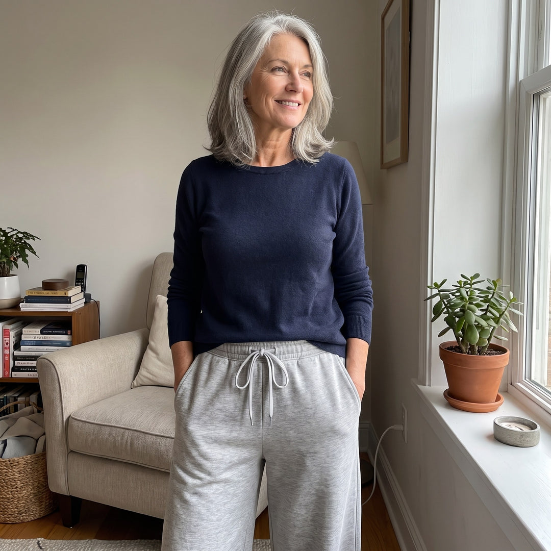 Wenke — Ribbet Pysjbukse Dame med Vide Ben og Snøring i Livet, Motegalleriet Oslo — bilde 2